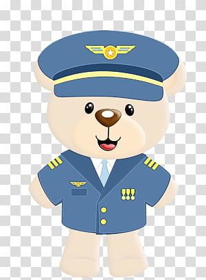 Bear, Watercolor, Paint, Wet Ink, Drawing,  Cartoon, Digital Art, Aircraft Pilot transparent background PNG clipart thumbnail