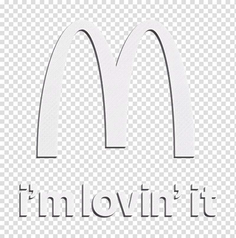 Mcdonalds Icon Text Black Logo Love Arch Line Transparent