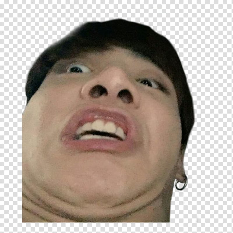 KPOP MEME EPISODE  BTS, man showing teeth transparent background PNG clipart