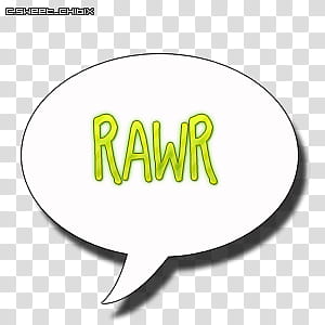 Speech Balloons, green rawr text transparent background PNG clipart