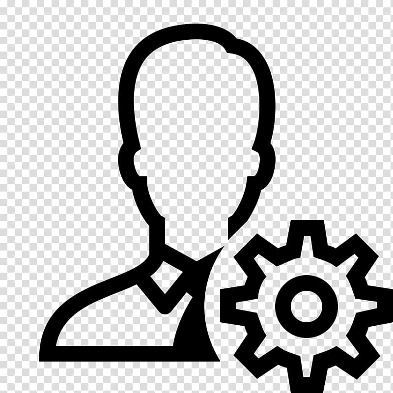 Database Icon, System Administrator, Icon Design, Database Administrator, Business Administration, Management, Line Art, Blackandwhite transparent background PNG clipart