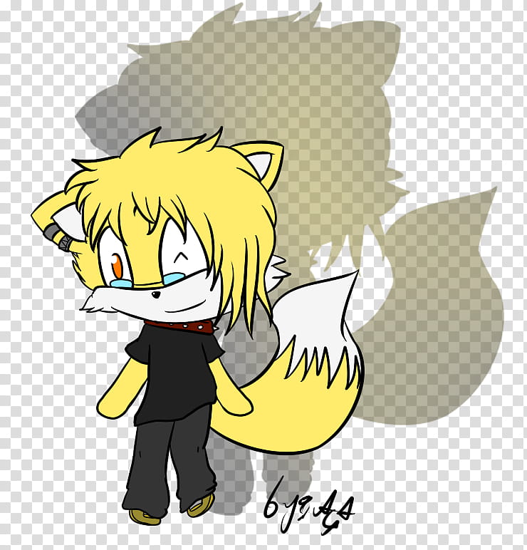 Myron chibi Ref, yellow fox illustration transparent background PNG clipart