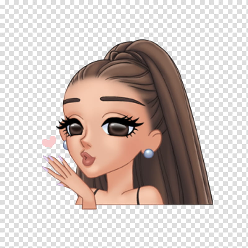 Arimojis part II elliexcutiepie, Ariana Grande chibi transparent background PNG clipart