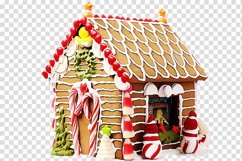 Christmas decoration, Gingerbread House, Dessert, Food, Interior Design, Icing, Lebkuchen transparent background PNG clipart