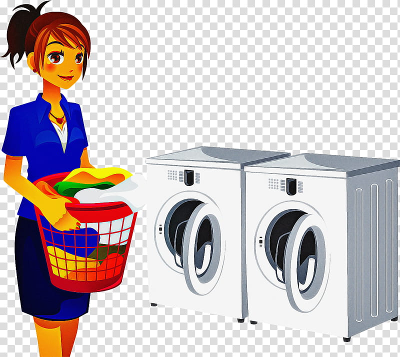 Washing machine, Clothes Dryer, Major Appliance, Laundry Room, Home Appliance, Cartoon transparent background PNG clipart