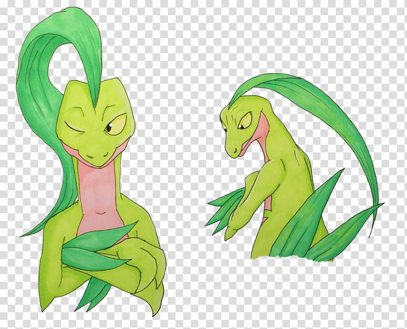 Grovyle, green dragons art transparent background PNG clipart