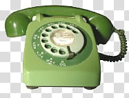 green rotary phone transparent background PNG clipart