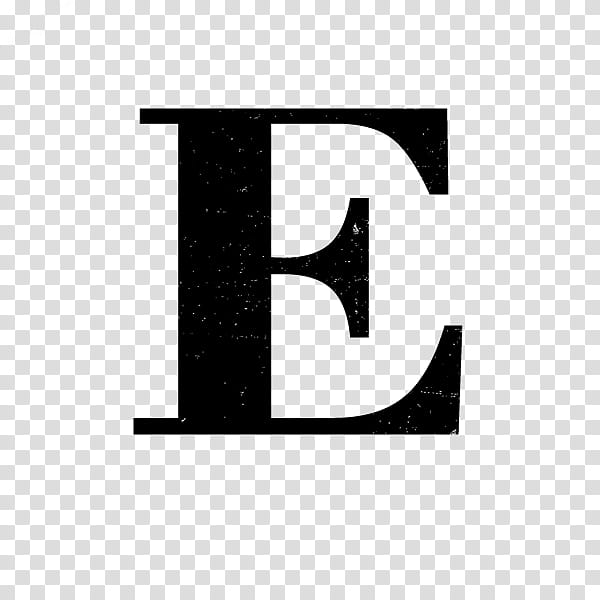 , black letter E illustration transparent background PNG clipart