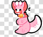Pet slug cat shimeji Instructions in desc, pink character illustration transparent background PNG clipart