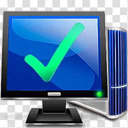 Vistard EFi PC Icons PSD, MyPC n Tick, computer desktop illustration transparent background PNG clipart
