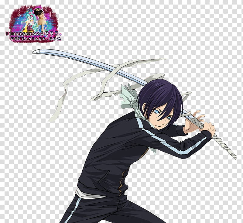 Noragami Yato and Sekki Render, male character transparent background PNG clipart