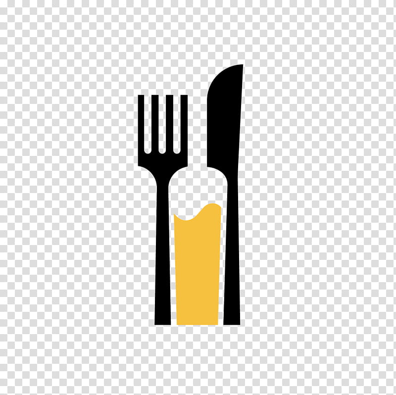 Kitchen, Logo, Yellow, Cutlery, Line, Fork, Tool, Tableware transparent background PNG clipart