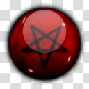 Red Black Icon Collection  x , Diablo Pentagram transparent background PNG clipart