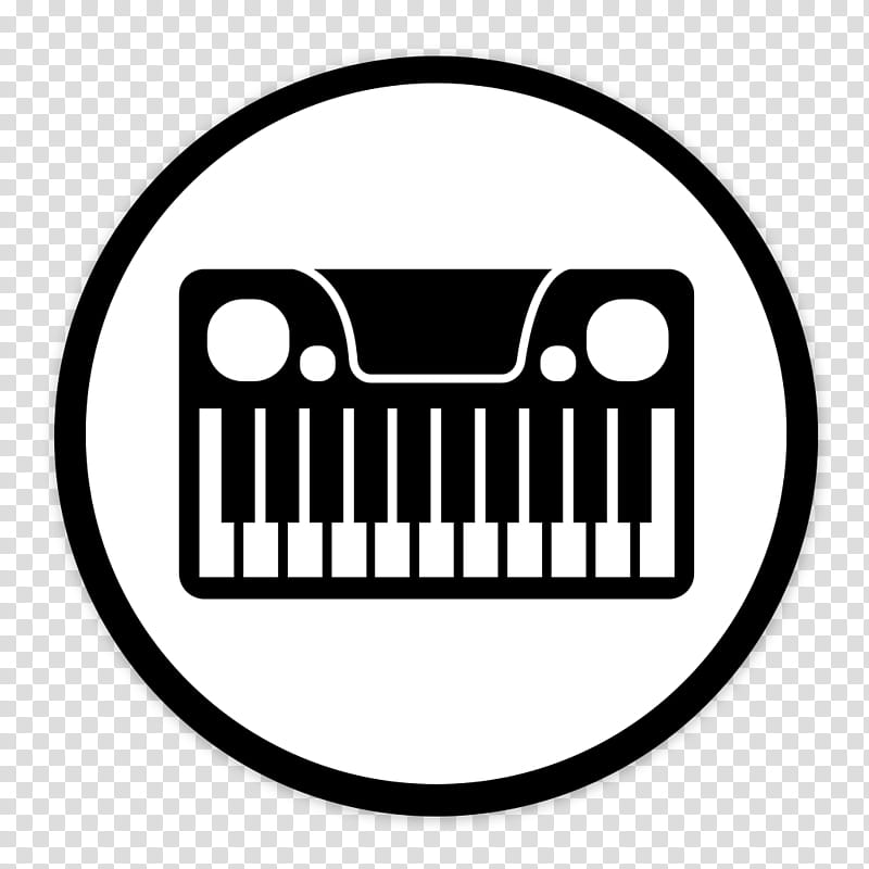 Flader  default icons for Apple app Mac os X, Audio midi, black electronic keyboard art transparent background PNG clipart