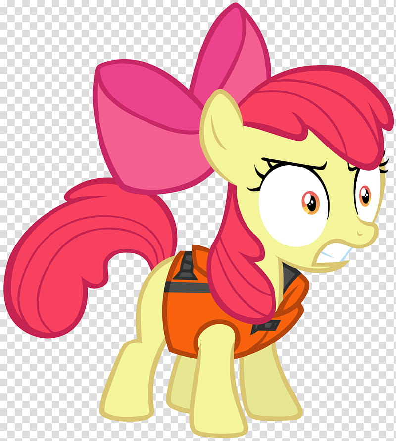 Angry Apple Bloom in a Life Vest transparent background PNG clipart