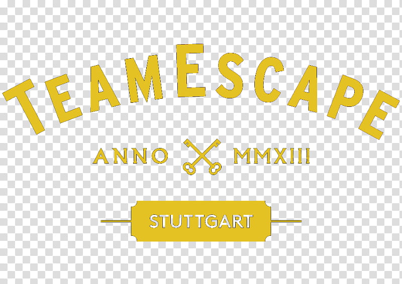 Teamescape Stuttgart Text, Teamescape Hamburg Live Escape Game, Logo, Escape Room, Yellow, Line, Area, Angle transparent background PNG clipart