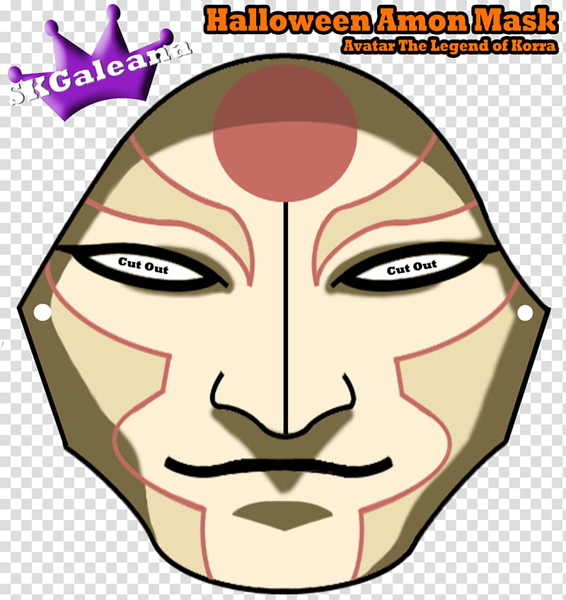 Halloween Amon Mask from Avatar Legend of Korra transparent background PNG clipart