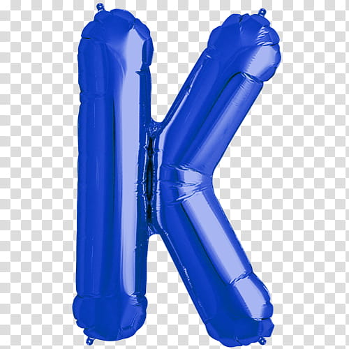 Cryba, blue inflatable letter k transparent background PNG clipart