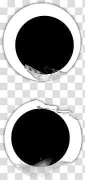 Circle Polaroid V, two round black-and-white icons transparent background PNG clipart