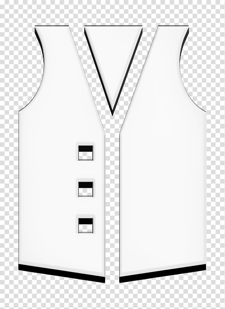 Vest icon Clothes icon, White, Black, Text, Line, Logo, Tshirt, Number ...