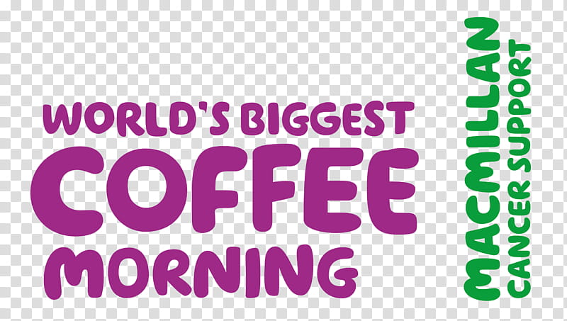 Biggest Sale, Macmillan Cancer Support, Logo, Coffee, Bake Sale, Purple, Poster, Text transparent background PNG clipart