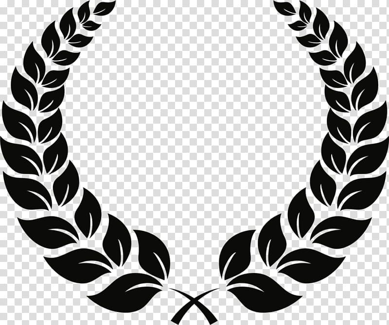 Laurel Wreath Black And White, Bay Laurel, Black And White
, Body Jewelry, Line, Wing transparent background PNG clipart