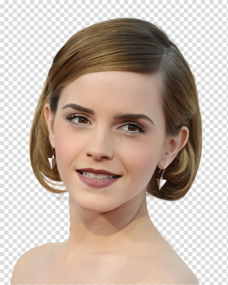Hair, Emma Watson, Actress, Beauty, Bob Cut, Hairstyle, Face, Lob transparent background PNG clipart