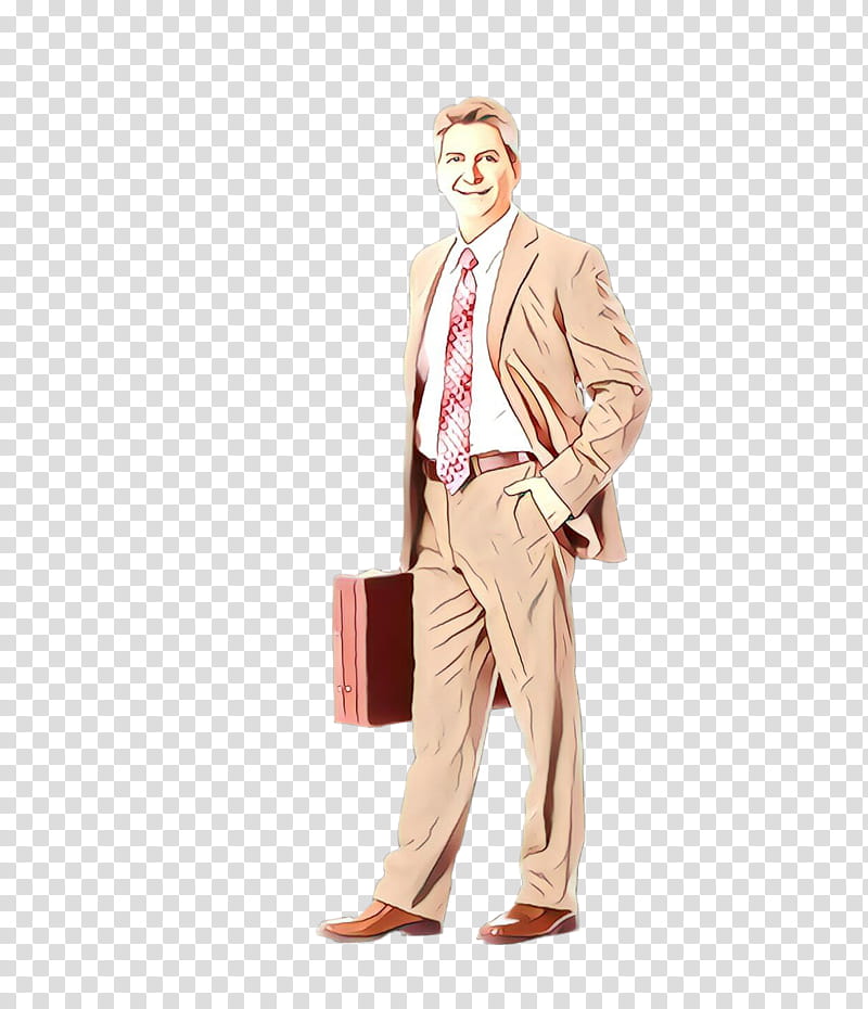 clothing standing suit beige gentleman, Blazer, Trousers, Outerwear, Costume, Formal Wear transparent background PNG clipart