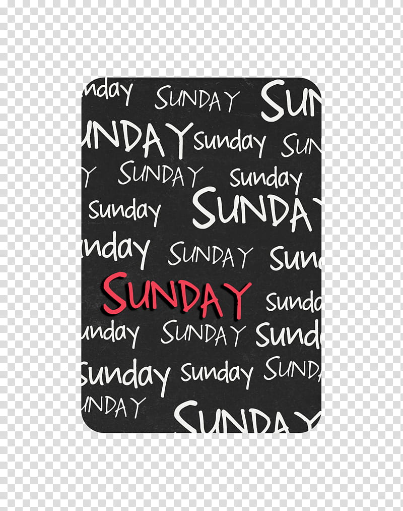 During the Week Journal Cards, sunday print text transparent background PNG clipart