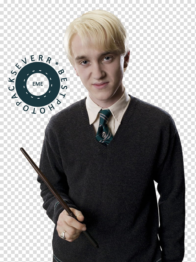 Harry Potter, Draco Malfoy holds wand transparent background PNG clipart