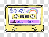 Cassettes, yellow, white, and pink cassette tape illsutration transparent background PNG clipart