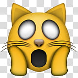 wow cat emoji transparent background PNG clipart