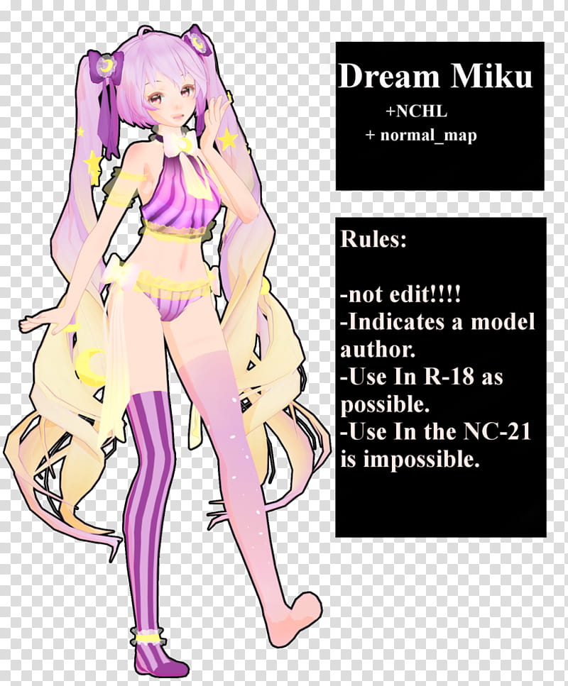 MMD||PMX}-Dream Miku +DL, Dream Miku illustration transparent background PNG clipart