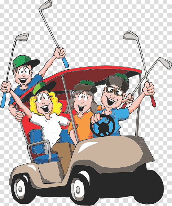 Golf, Golf Buggies, Cartoon, Golf Clubs, Golf Balls, Sports, Vehicle, Transport transparent background PNG clipart