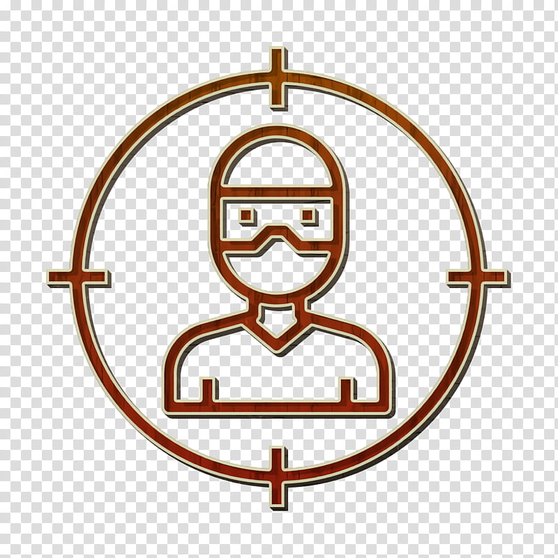 Target icon Crime icon Thief icon, Line, Circle, Symbol, Metal transparent background PNG clipart