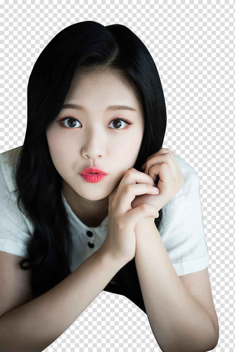 LOONA   X DISPATCH, woman wearing white short-sleeved shirt transparent background PNG clipart