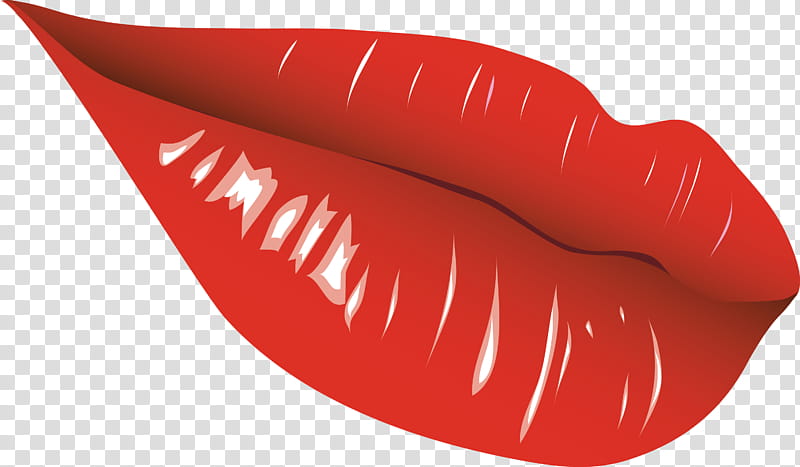 red rip kiss, Lip, Orange, Mouth, Material Property transparent background PNG clipart