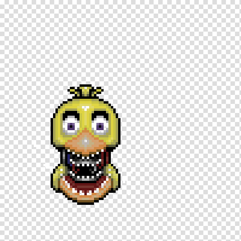 Withered chica plush pixel art