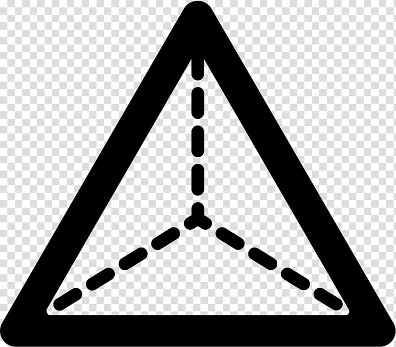 Geometric Shape, Pyramid, Triangle, Geometry, Elongated Triangular Pyramid, Logo, Black, Black And White transparent background PNG clipart