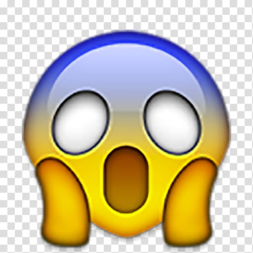 Frightened face emoticon symbol transparent png