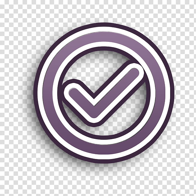 interface icon General UI icon Check icon, Check Mark Icon, Violet, Purple, Logo, Circle, Symbol transparent background PNG clipart