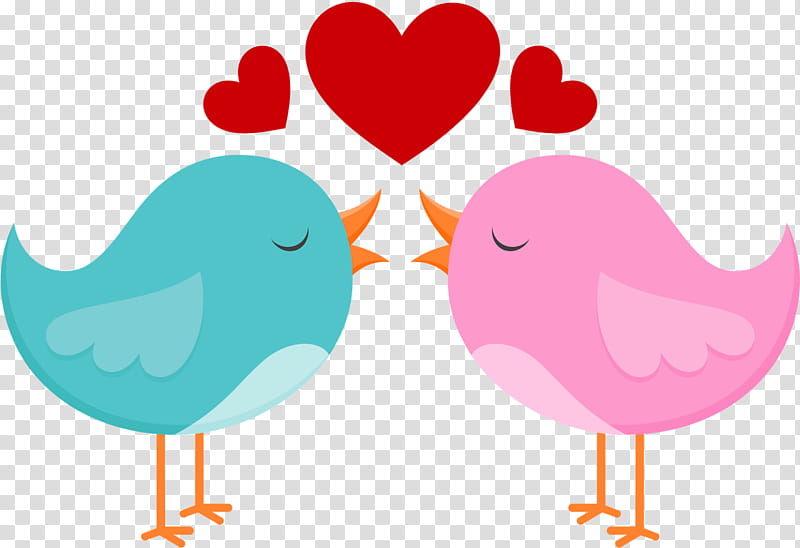 love bird pink heart sky, Wing, Beak transparent background PNG clipart