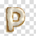 Cookie letters, white and brown letter P illustration transparent background PNG clipart