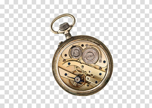 round gold-colored pocket watch transparent background PNG clipart