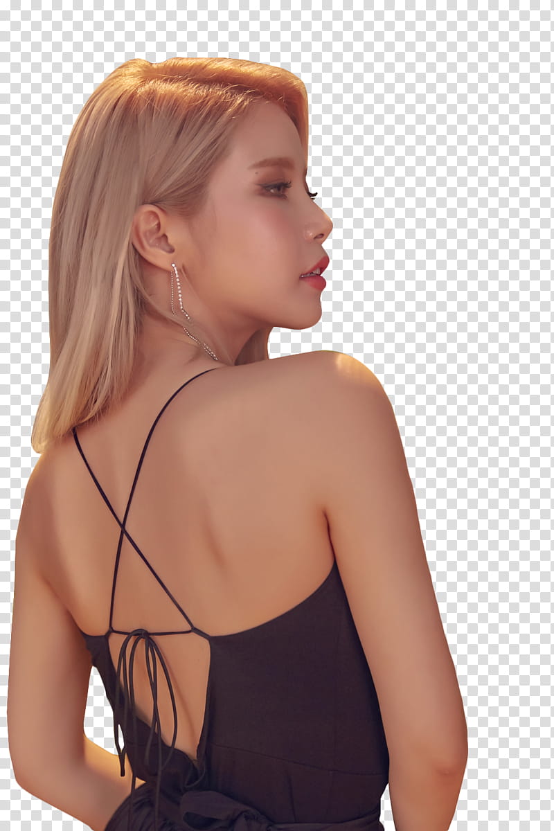 MAMAMOO RED MOON PT , woman wearing black halter dress transparent background PNG clipart