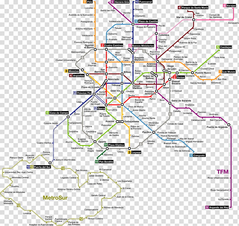 Map, Rapid Transit, Madrid Metro, Casa De Campo, Train, Line 5, Metro Ligero, Commuter Station transparent background PNG clipart