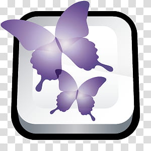 D Cartoon Icons III, Adobe InCopy, purple butterflies icon transparent background PNG clipart