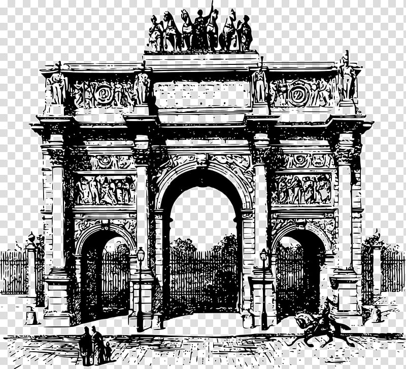 Building, Arc De Triomphe, Arc De Triomphe Du Carrousel, Drawing, Monument, Architecture, Roman Triumph, Paris transparent background PNG clipart