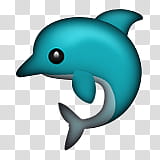 emojis, blue dolphin illustration transparent background PNG clipart
