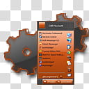 CP For Object Dock, orange-and-gray gears art transparent background PNG clipart